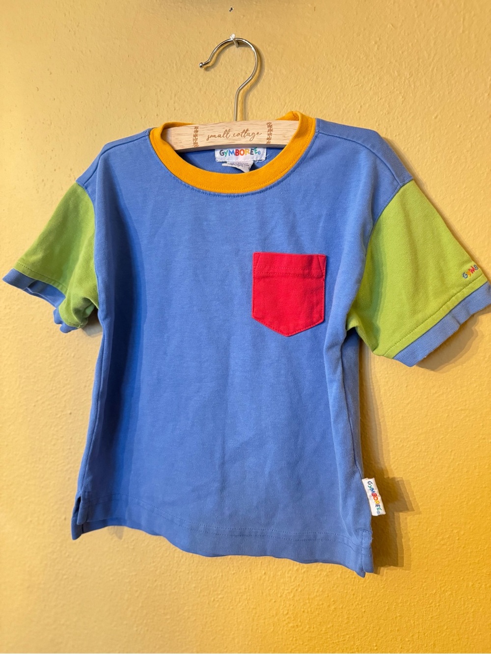 Vintage 1995-1996 Gymboree Colorblock Pocket Tee